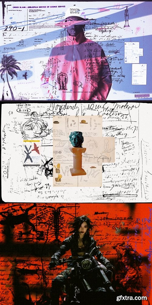 CM - 400+ Textures, Scribbles