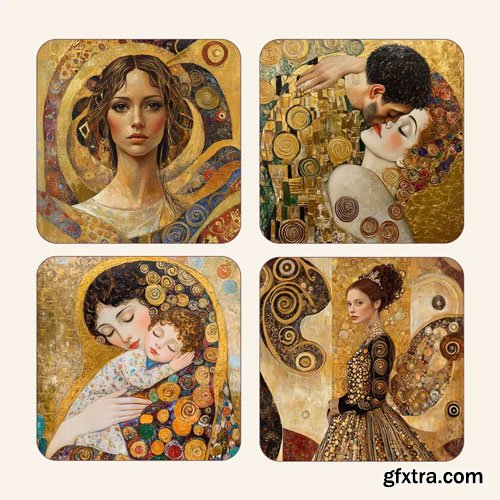 Midjourney Prompts Gustav Klimt Paintings Wall Art