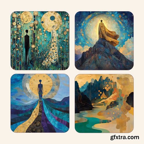 Midjourney Prompts Gustav Klimt Paintings Wall Art
