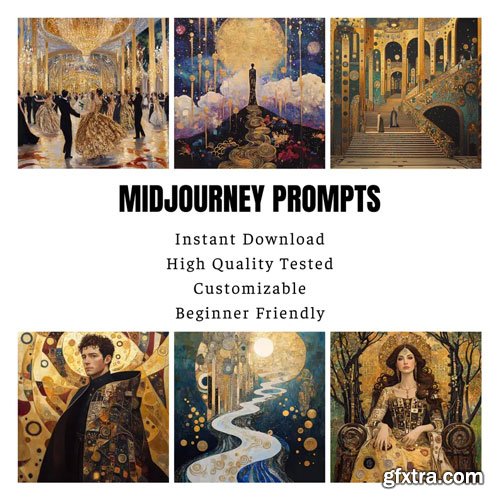 Midjourney Prompts Gustav Klimt Paintings Wall Art