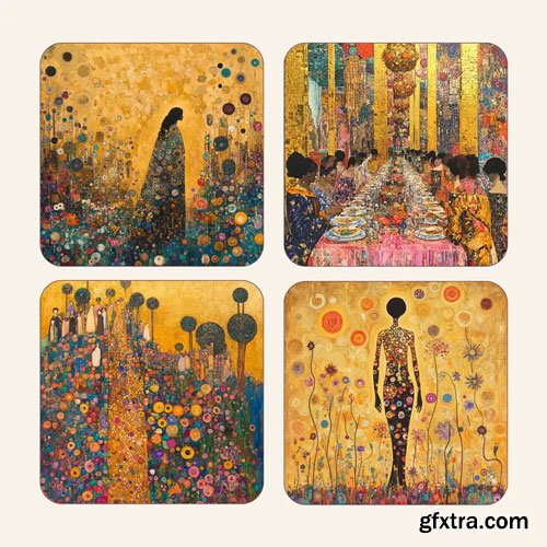 Midjourney Prompts Gustav Klimt Paintings Wall Art