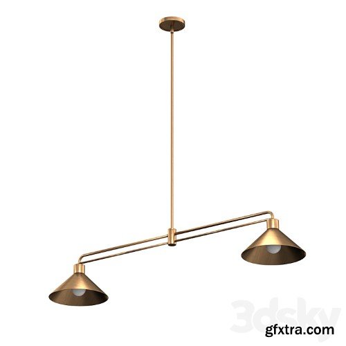 3dsky Pro - Andre Brass 2-Light Pendant