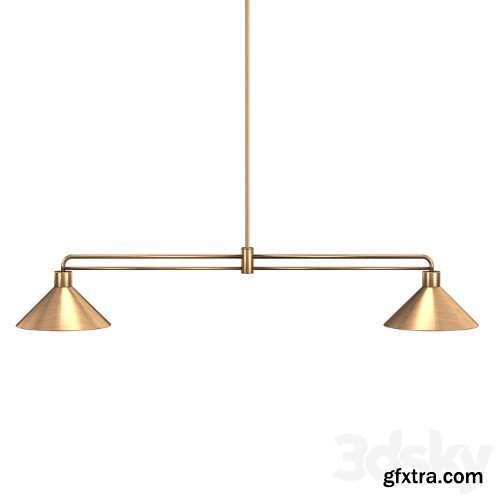 3dsky Pro - Andre Brass 2-Light Pendant