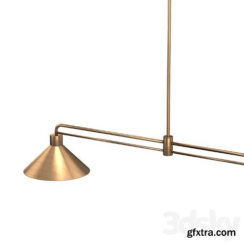 3dsky Pro - Andre Brass 2-Light Pendant