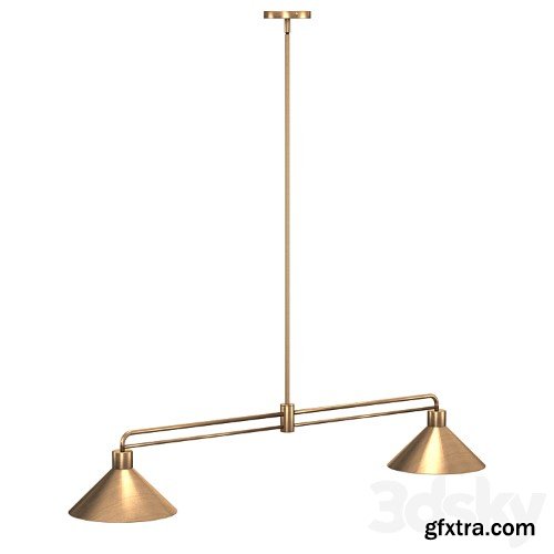 3dsky Pro - Andre Brass 2-Light Pendant