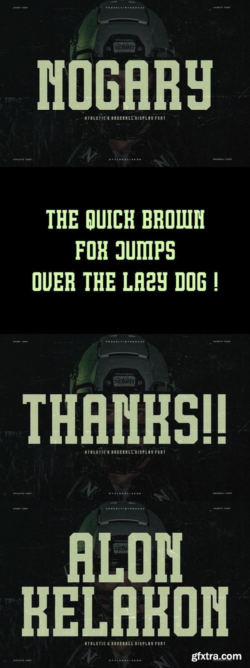 Nogary - Athletic & Varsity Font