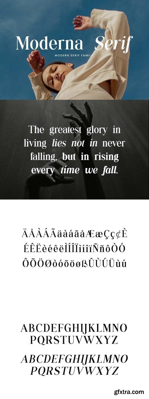 Moderna Serif Font Family
