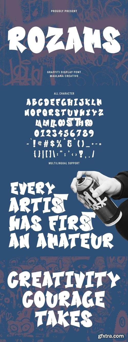 Rozams Graffiti Display Font