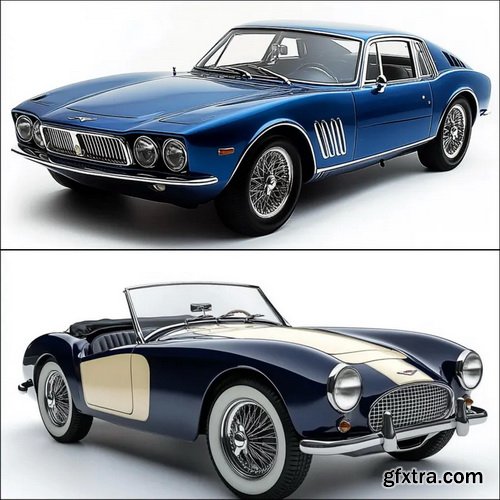 Midjourney Prompts for Vintage Cars Clipart