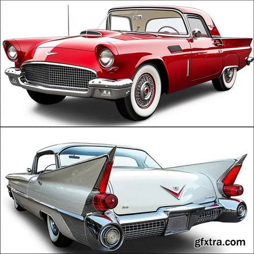 Midjourney Prompts for Vintage Cars Clipart