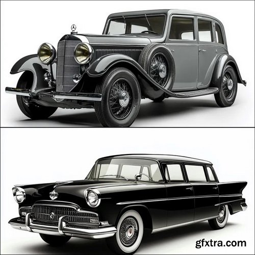 Midjourney Prompts for Vintage Cars Clipart