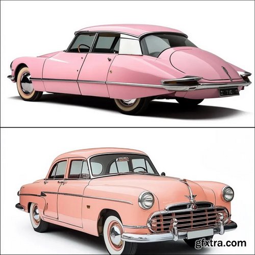 Midjourney Prompts for Vintage Cars Clipart
