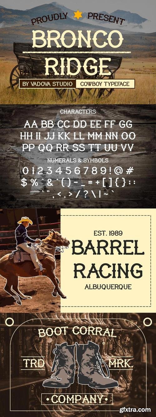 Bronco Ridge Cowboy Font