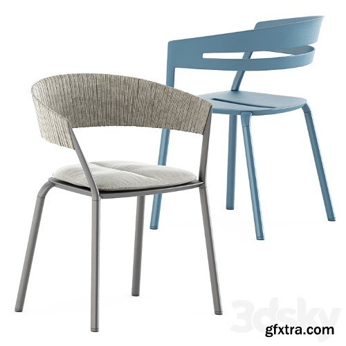3dsky Pro - Zebra Square table and Ria Dining armchair by Fast