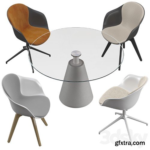 3dsky Pro - Boconcept-Adelaide chair - Madrid table set