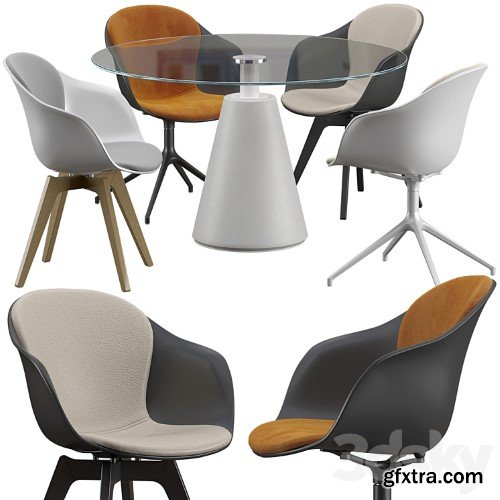 3dsky Pro - Boconcept-Adelaide chair - Madrid table set