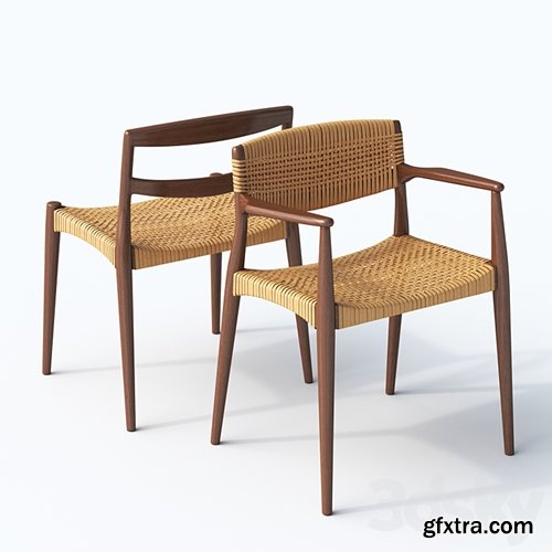 3dsky Pro - Chair and armchair Ejner Larsen & Aksel Bender Madsen