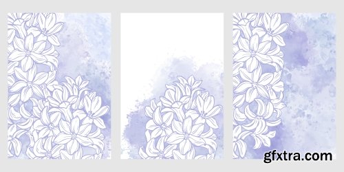 Vintage Flowers Template 16xAI