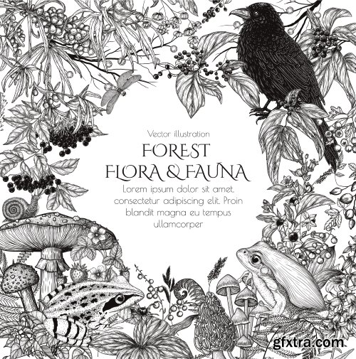 Vintage Flowers Template 16xAI