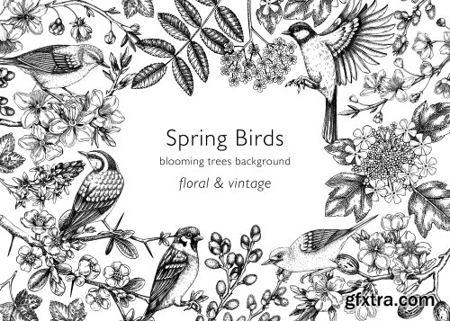 Vintage Flowers Template 16xAI