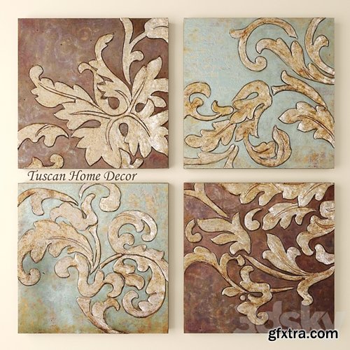 3dsky Pro - Tuscan Home Decor. Pictures, picture, pattern, monogram, wall decor, Italian, classic, luxury