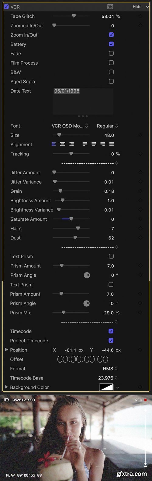 FCPX Full Access - VCR Effect For Final Cut Pro