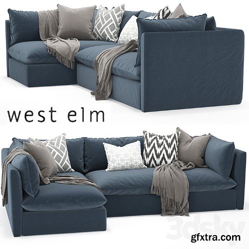 3dsky Pro - west elm _Shelter Sectional sofa