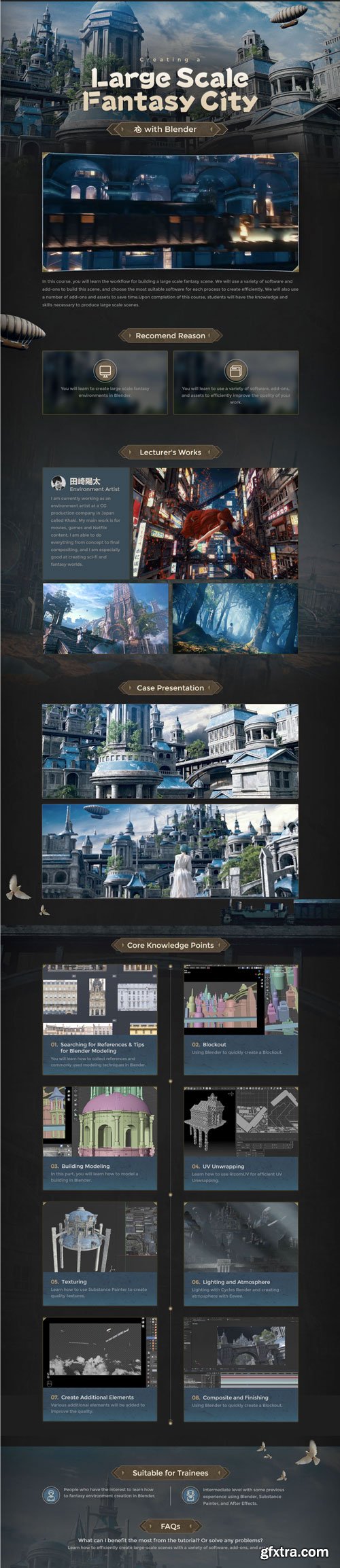 WingFox - Creating a Large Scale Fantasy City with Blender - 8752