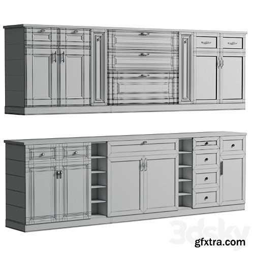 3dsky Pro - Kitchen faces in the classic style set 001