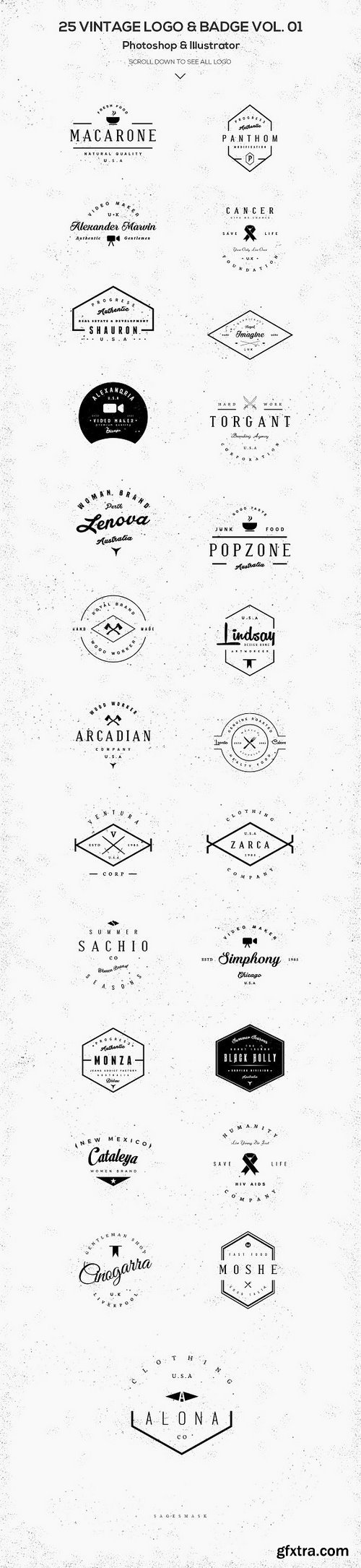 CM - 25 Vintage Logo & Badge Vol. 01 1155420