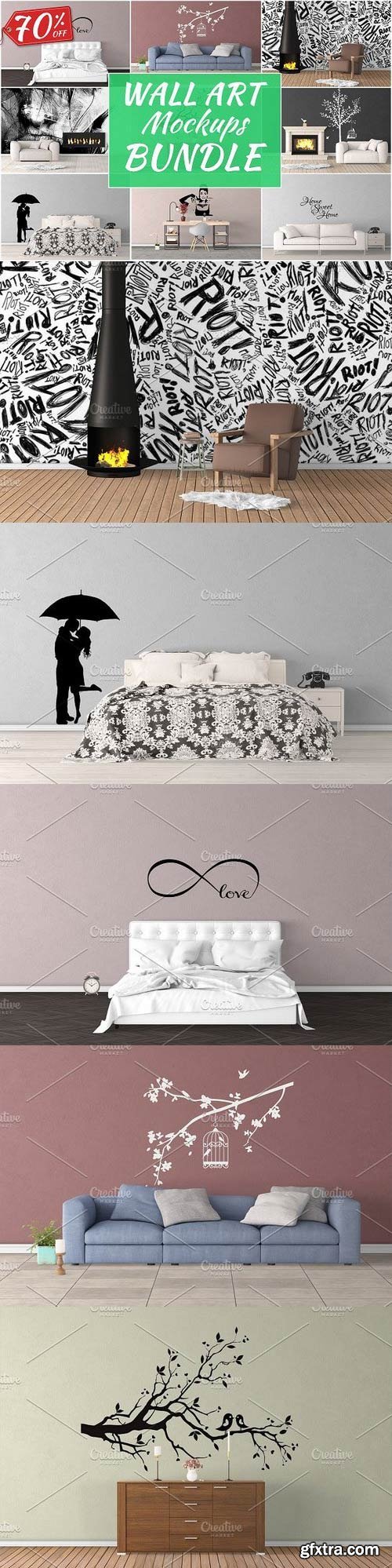 CM - Wall Art Mockups BUNDLE V22 1149008