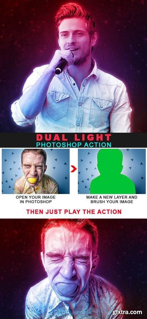 Graphicriver - Dual light Photoshop Action 21774402