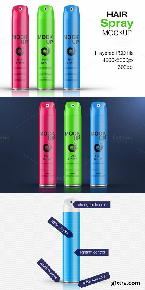 CM - Hair Spray Bottle Mockup Vol. 5 451960