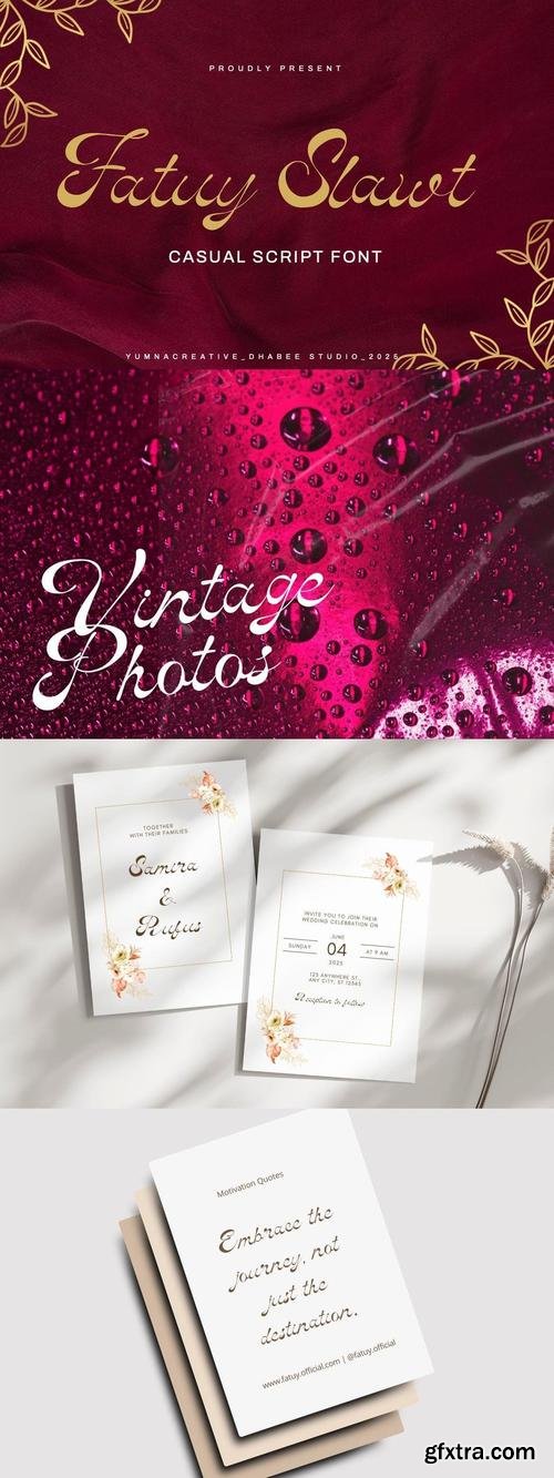 Fatuy Slawt - Casual Script Font