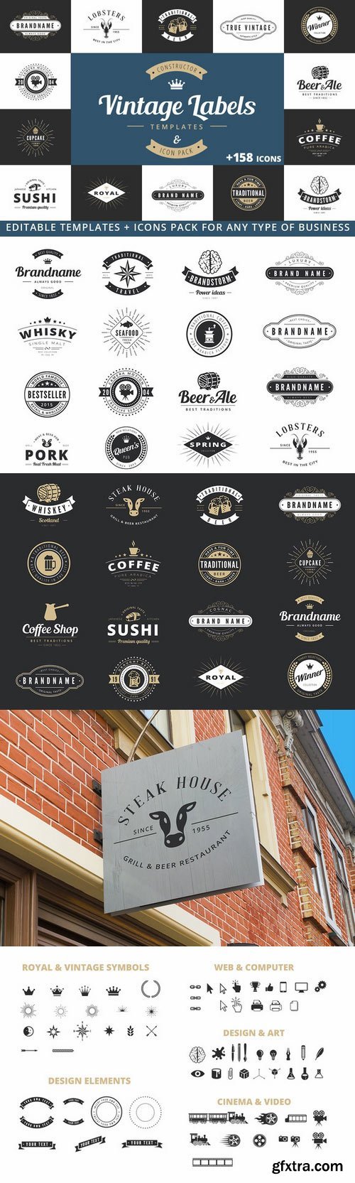 CM - Vintage Label Badge Logo Constructor 436519