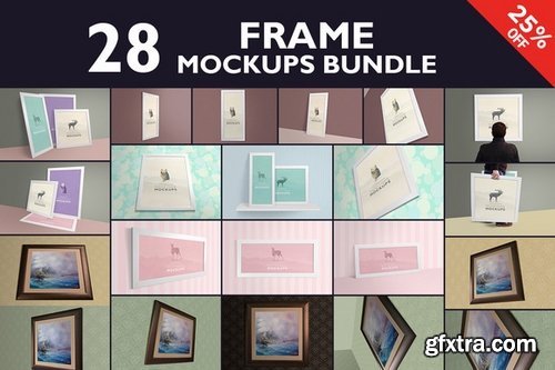 CM - Photo & Poster Frame Mockup Bundle 411060