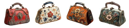 VINTAGE ACCESSORIES - HANDBAGS &amp; SUITCASES 8xPNG