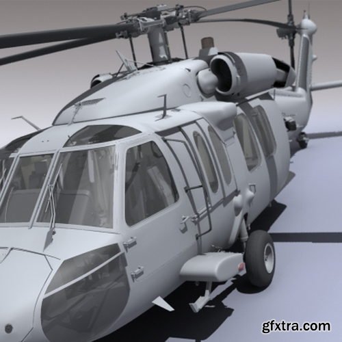 CGTrader - UH 60 Blackhawk Navy Helicopter 3D model