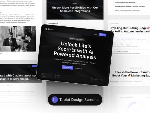 'Clavio - SAAS Website UI Kit Design'
