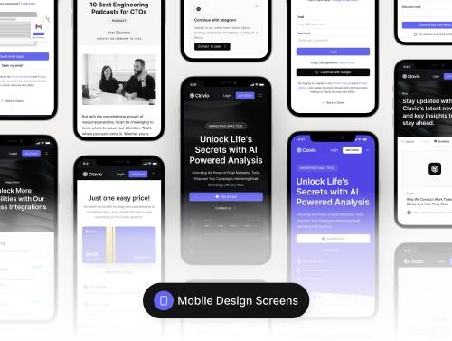 'Clavio - SAAS Website UI Kit Design'