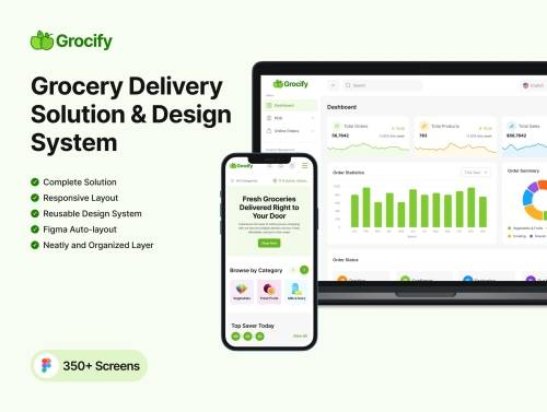 'Grocify – Grocery Delivery Design System'