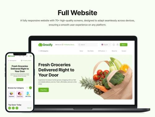 'Grocify – Grocery Delivery Design System'