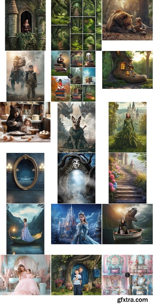 Squijoo - Digital Backdrops - Fantasy 143xPSDs