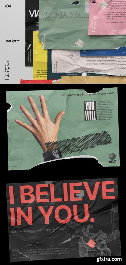 Martyr - Torn Paper II Mockup Pack