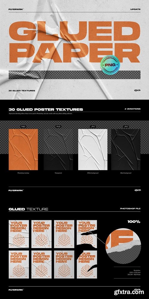 FLYERWRK - Glued Poster Textures