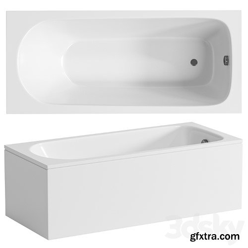 3dsky Pro - Steel bathtub Kaldewei Saniform Plus 373-1 170x75 112600010001 uncoated
