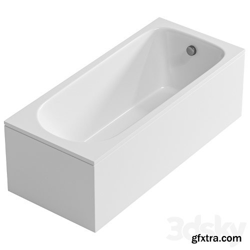 3dsky Pro - Steel bathtub Kaldewei Saniform Plus 373-1 170x75 112600010001 uncoated