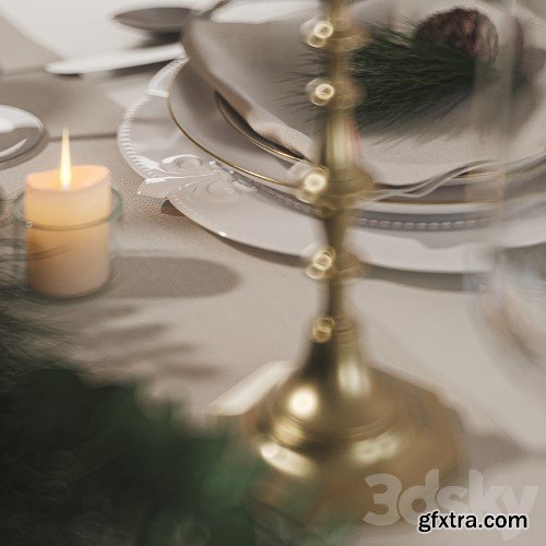 3dsky Pro - New Year\'s table setting