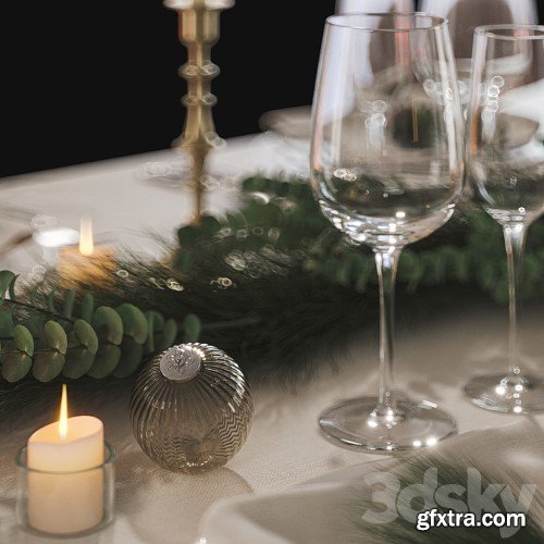 3dsky Pro - New Year\'s table setting
