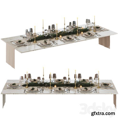 3dsky Pro - New Year\'s table setting